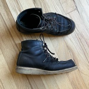 Red Wing Heritage 6-inch Classic Moc size 7.5 in Black Leather